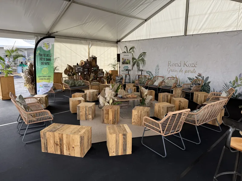 Julien Talbot sur scène, Rond Kozé, Foire agricole de Bras-Panon