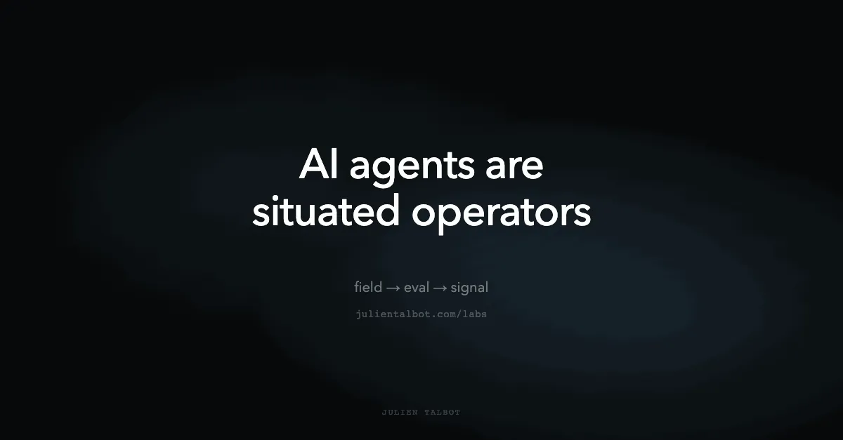 AI agents are operators. They need ergonomics.
