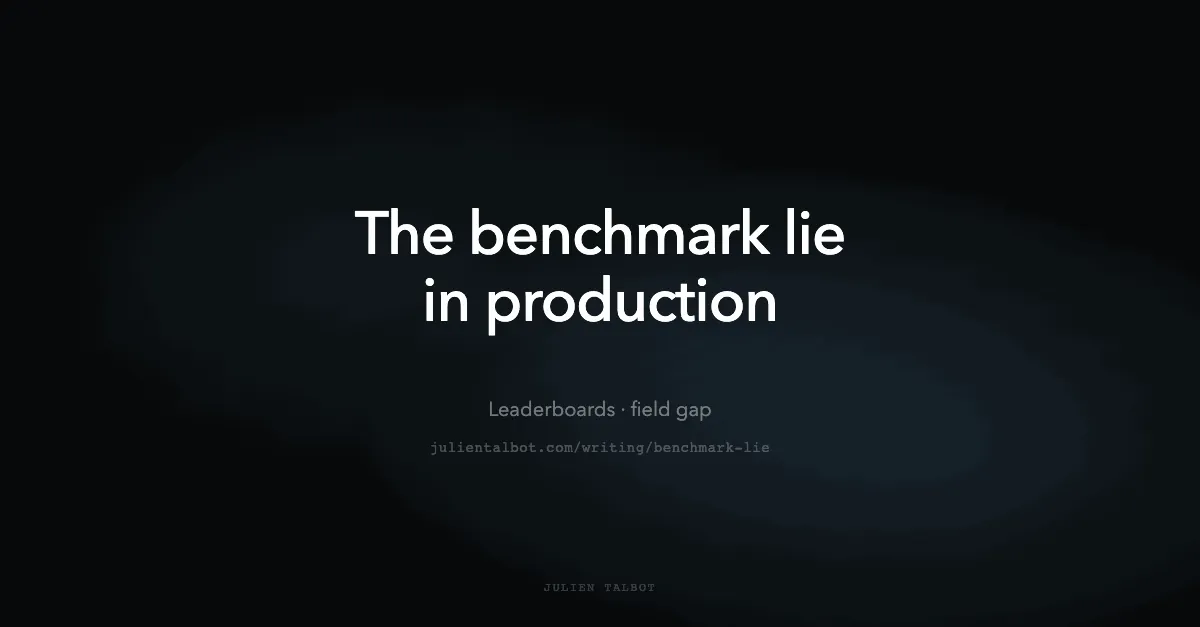 Couverture de l’article « Le mensonge du benchmark »
