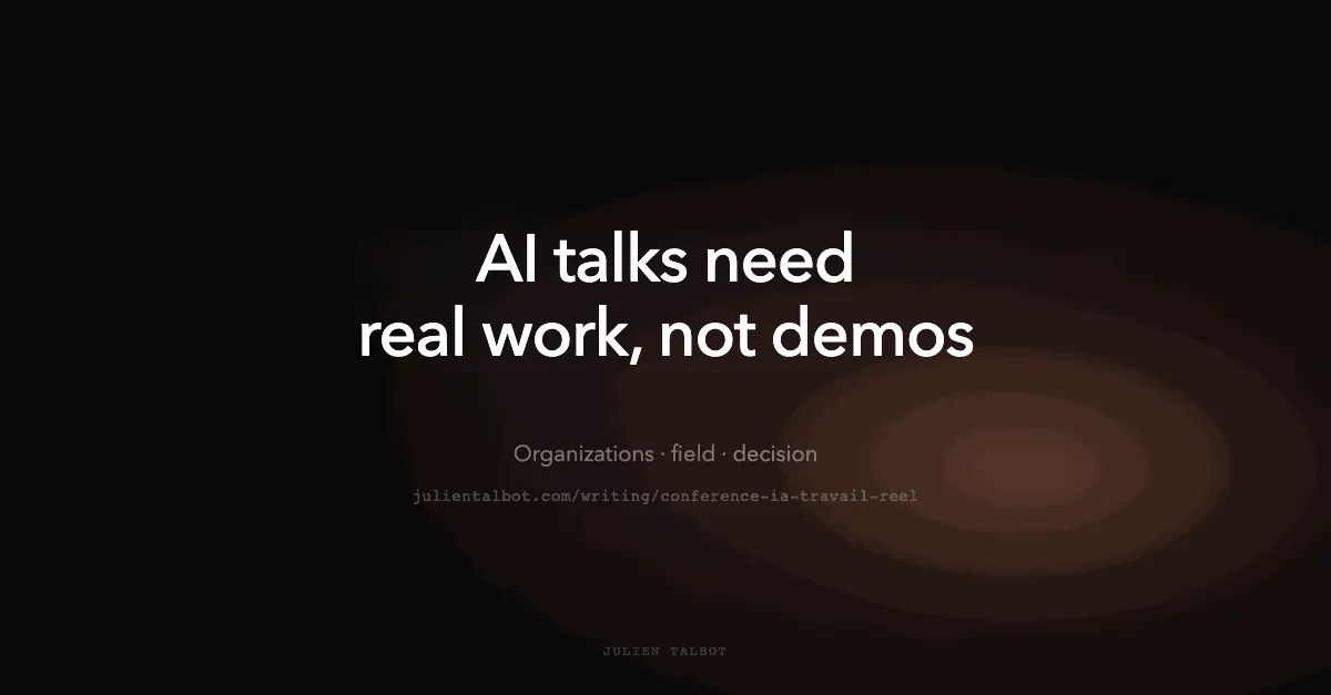 An AI talk should talk about real work