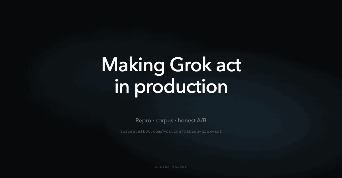Faire agir Grok : notes d'un correctif système en production