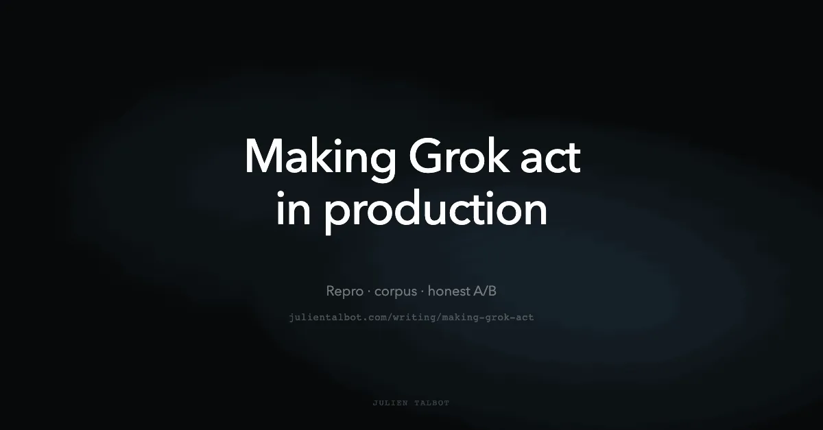 Making Grok act: notes from a production system-prompt fix